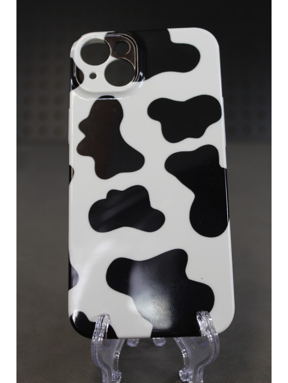 Cow Print Black & White iPhone 14 Plus Case